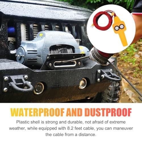 Push Button Winch Controller Remote - 12V Wired for 1500-5000lbs Electric Winche