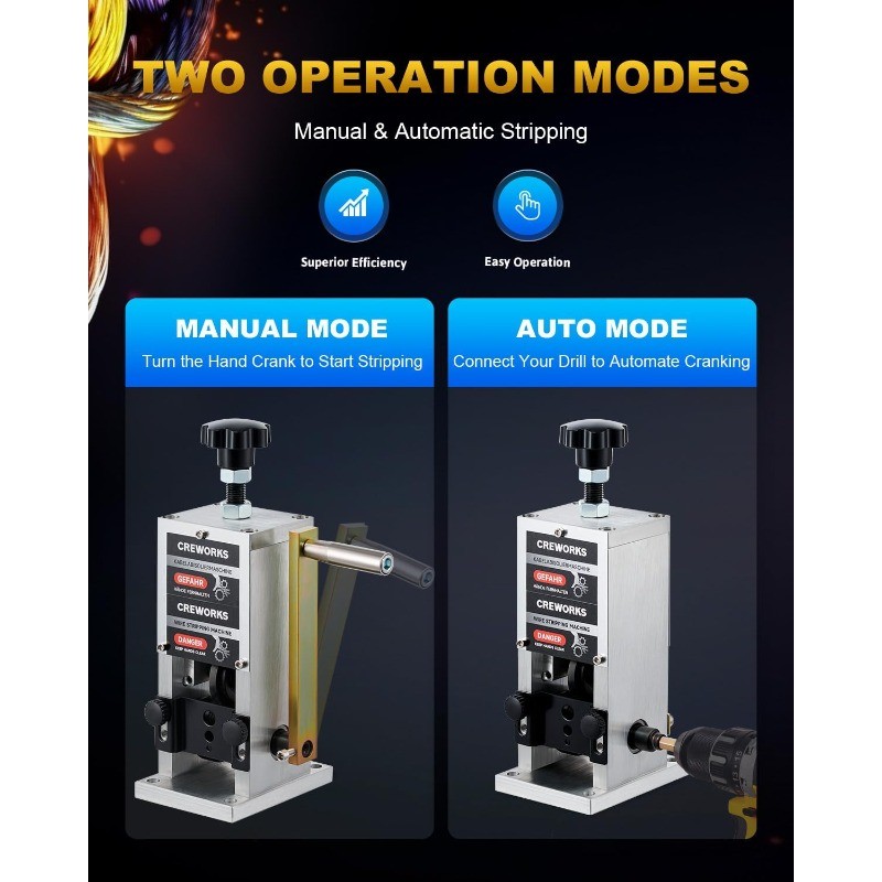 Manual Wire Stripper Machine 0.06"-1" Wire Stripping Machine Wire Stripping Tool