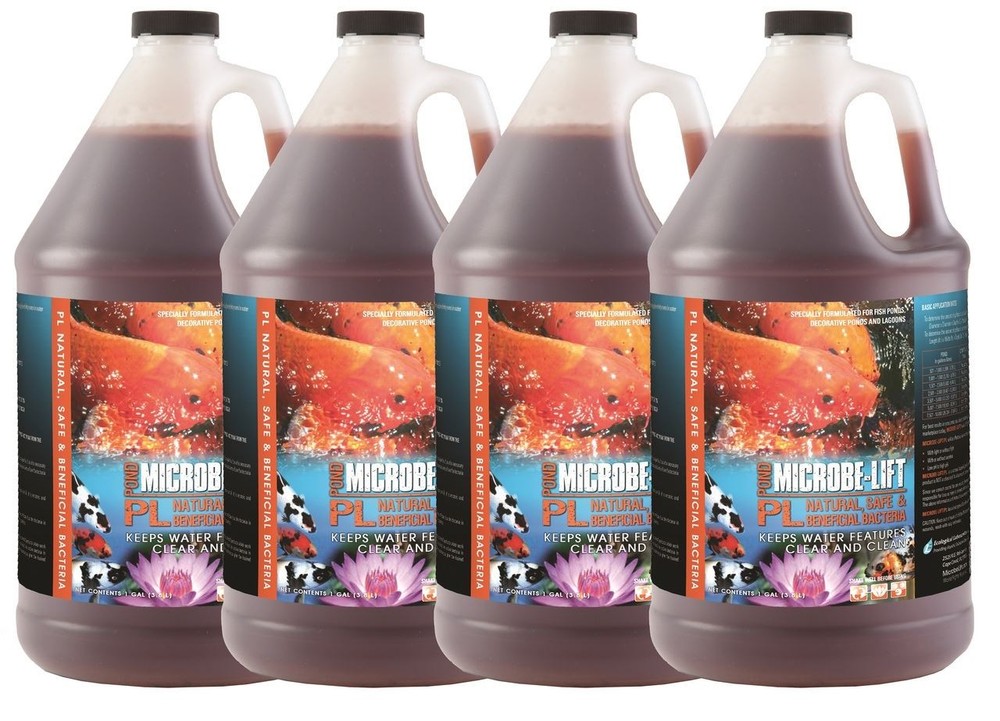 Microbe Lift PL Koi Pond Clarifier 10PLG4   4  x 1 Gallon Jugs