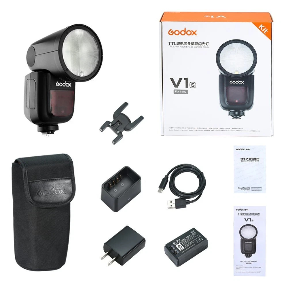 US Godox V1-S 2.4G TTL HSS 1/8000s Camera Flash Speedlite For Sony A7III A7RIII