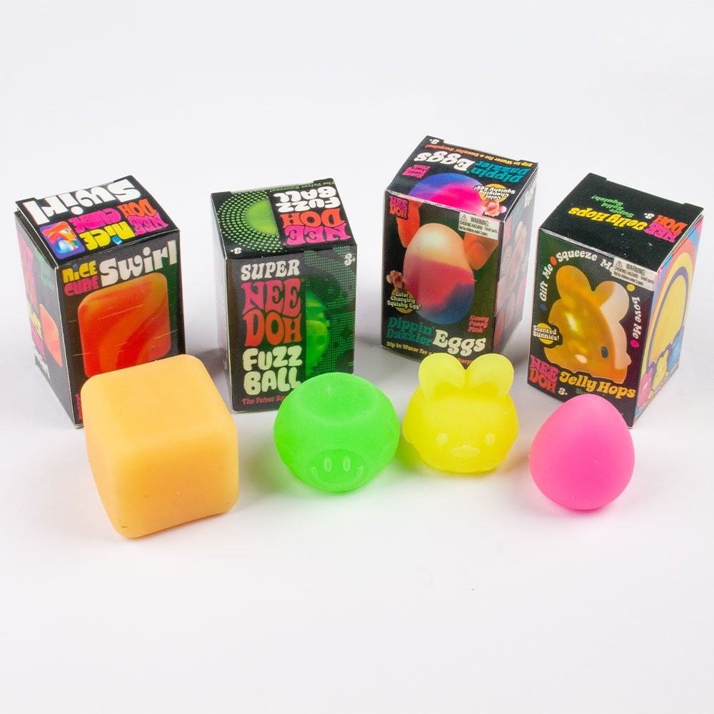 Nee Doh Nice Cube Super Solid Squish - NeeDoh Golden Egg Hunt Sensory Squeeze To