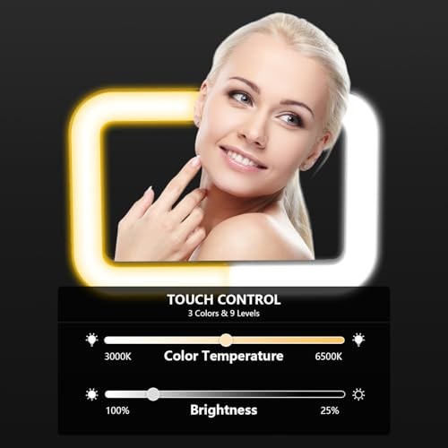 Selfie Ring Light with Stand, Tripod with Dimmable LED Lights, Extendable Ring