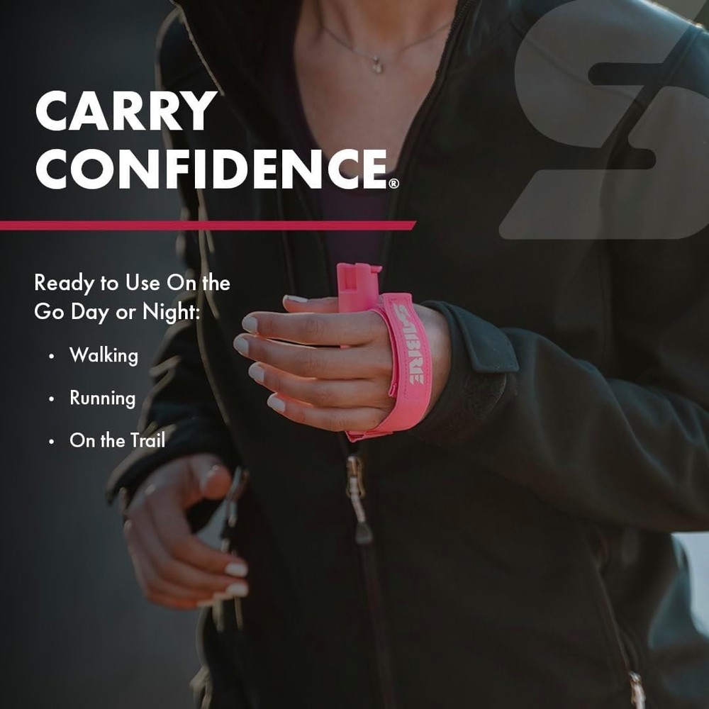 Self-Defense Runner Pepper Gel - Adjustable Hand Strap, USA Made, Max Strength