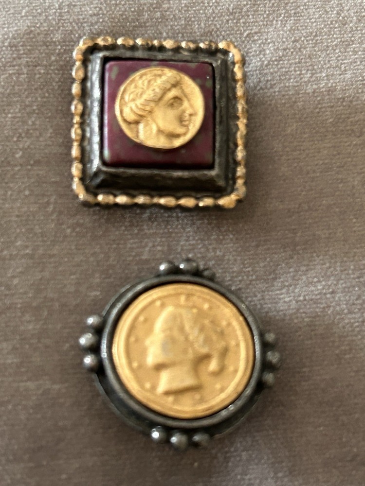 Vintage Set Of 6 Button Covers Various Patterns And Sizes