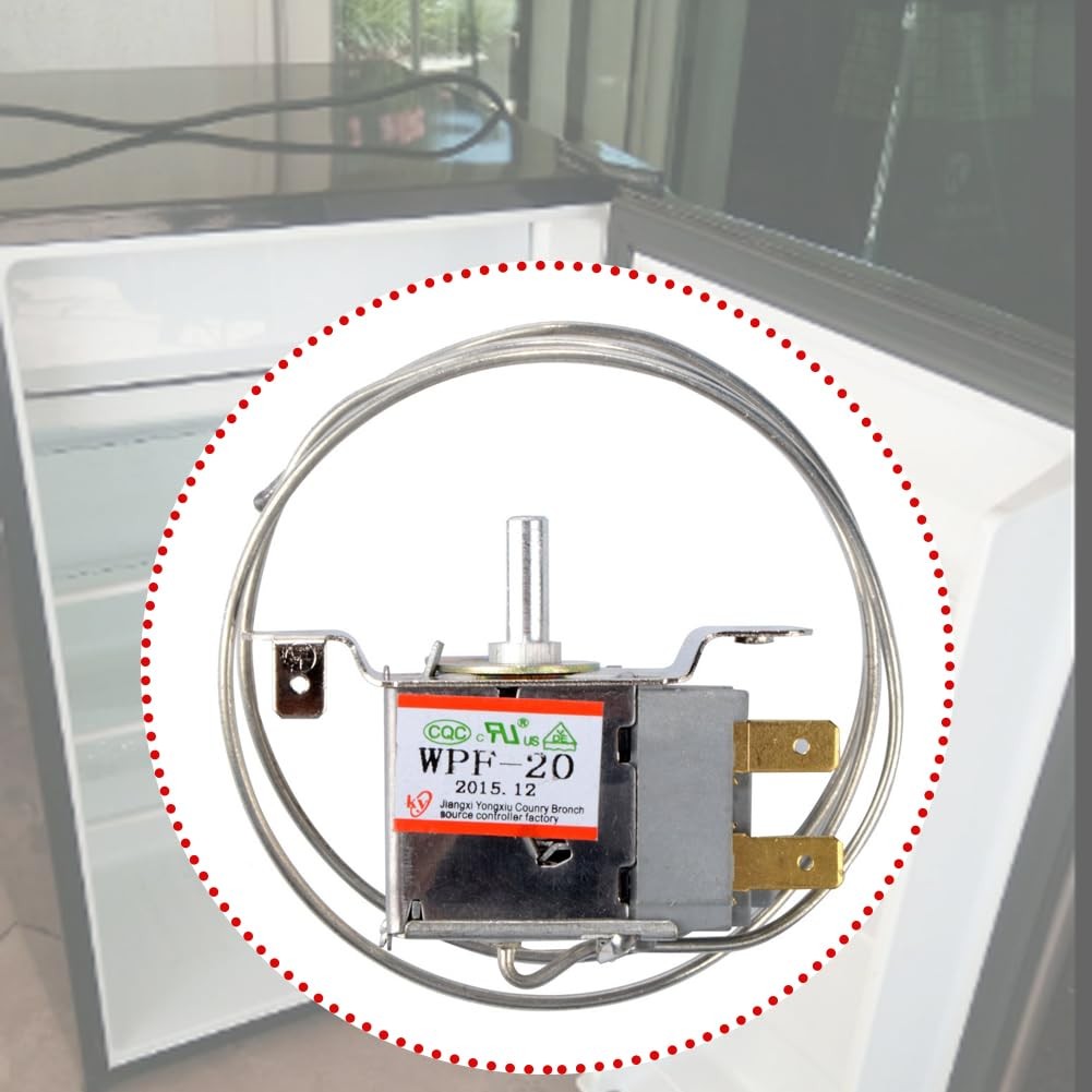 RUIAN Mini Fridge Thermostat, 2 Pin Freezer Thermostat silver