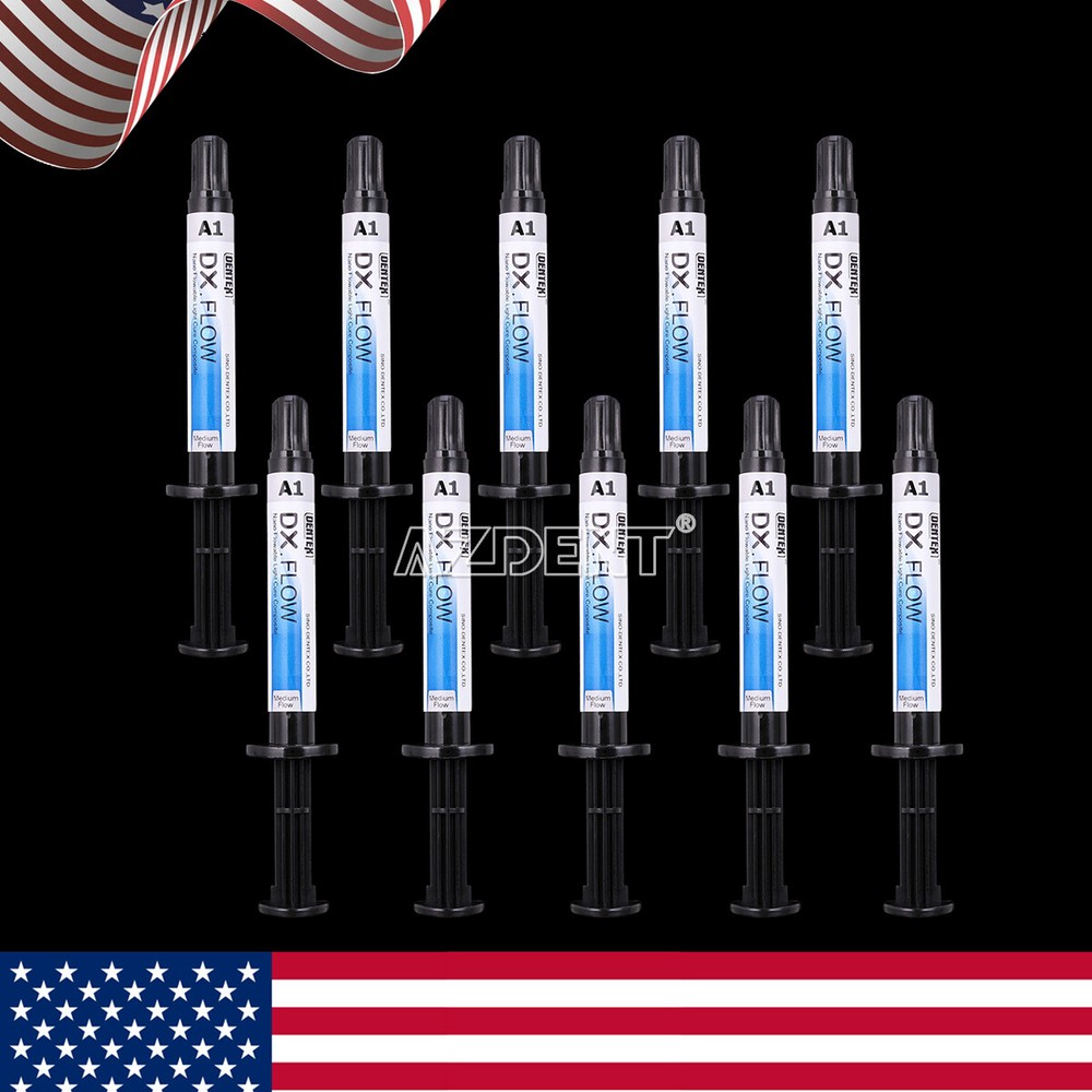 DENTEX DX.FLOW Dental Flowable Light Cure Composite Resin A1 Shade Medium Flow