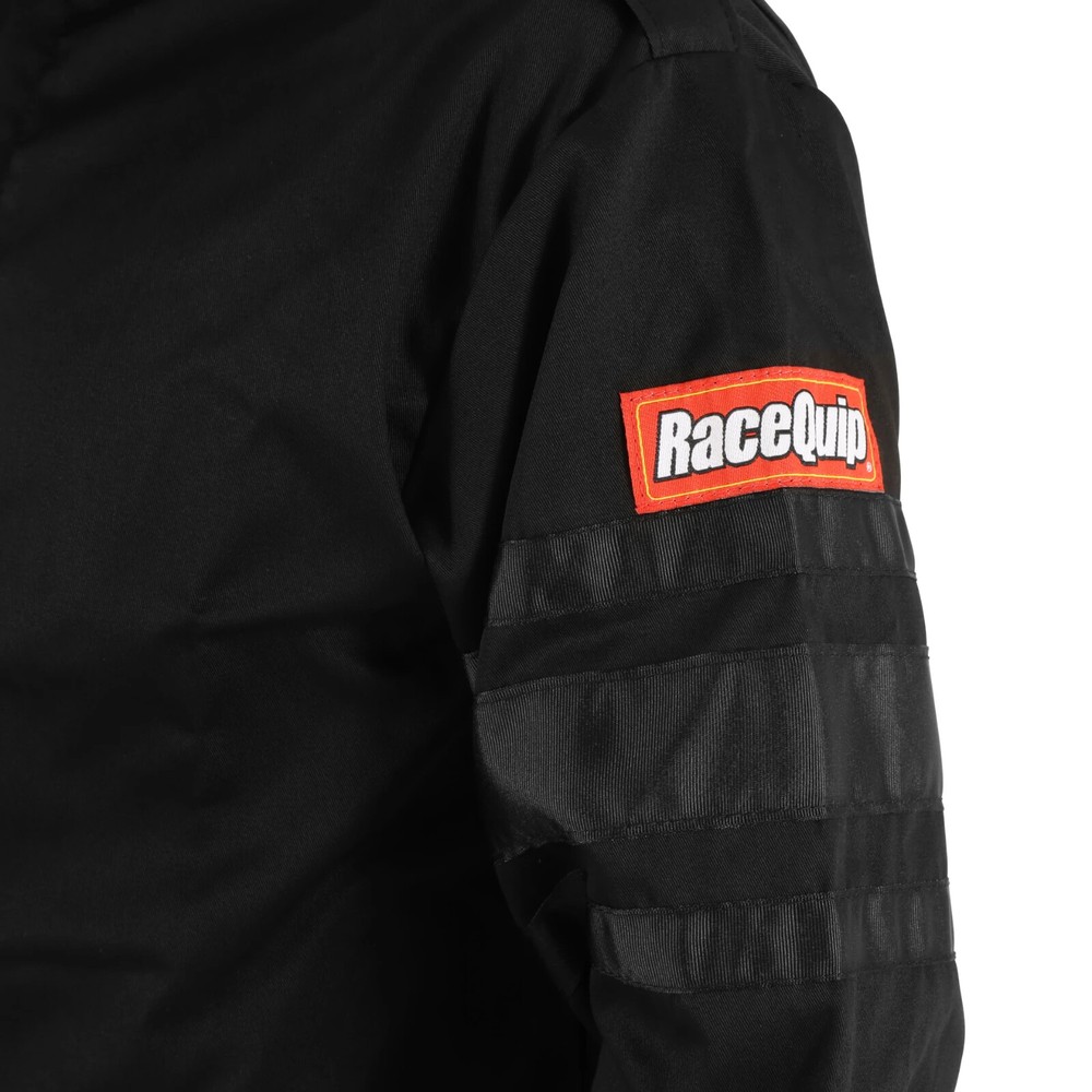 RaceQuip Single Layer Fire Suit Jacket Black - Medium Tall