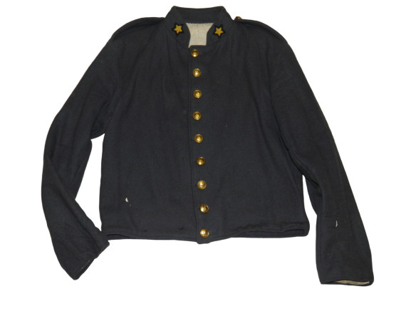 Vintage Reenactment Uniform Including Shirt, Suede Waistcoat & Grey Wool Jacket