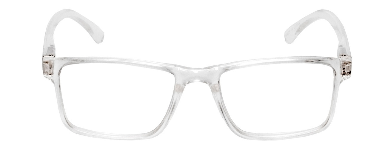 Calabria L2007-C3 Unisex Full Rim Designer Reading Glasses in Crystal Clear 54mm