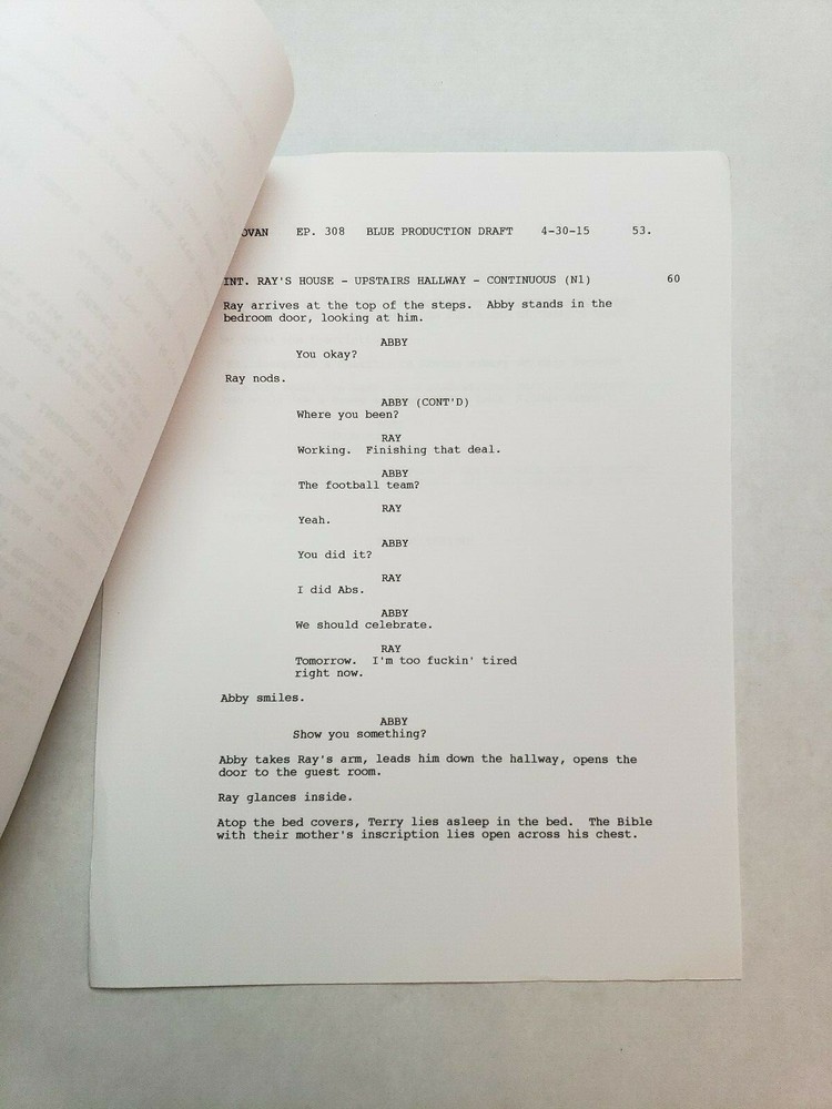RAY DONOVAN / David Hollander 2015 TV Script, White Production Draft, "Tulip"
