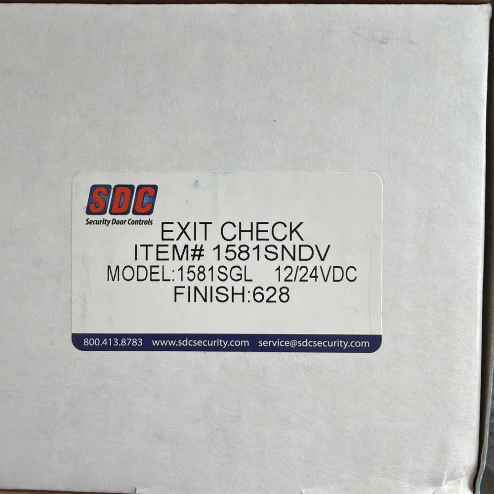 SDC Mini Exit Check #1581SNDV Model: 1581SGL