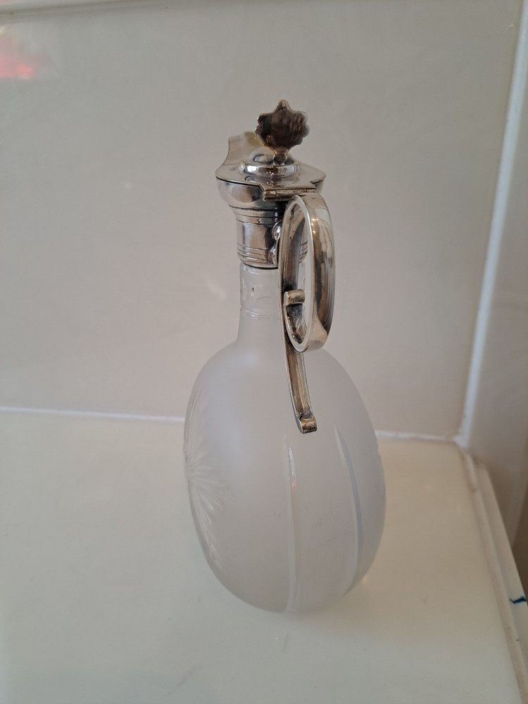 Victorian Silver Plated Claret Jug with Reeded Scroll Handle