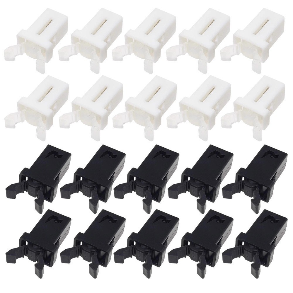 20PCS Replacement Latch for Trash Can Lid Self Locking Bin Switch White