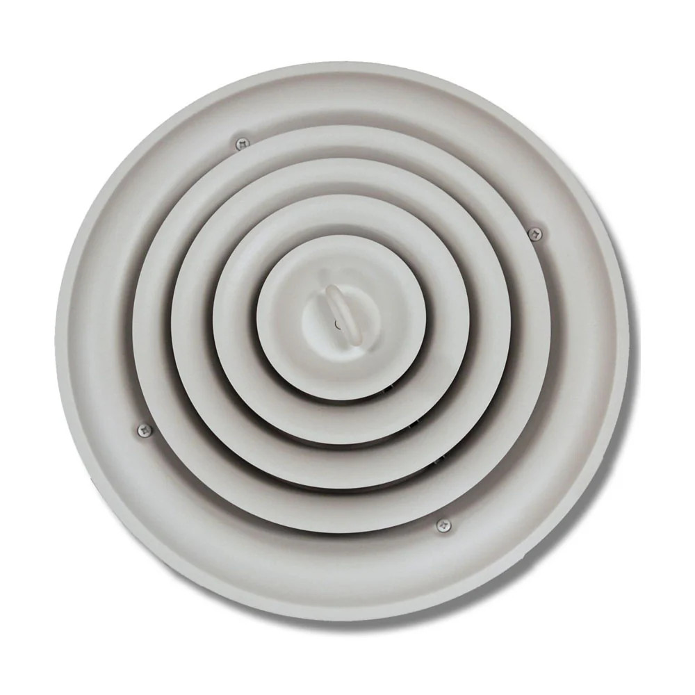SHOEMAKER MFG 90-8 ROUND DIFFUSER 8" METAL WHITE AIR FLOW HVAC CONNECTION