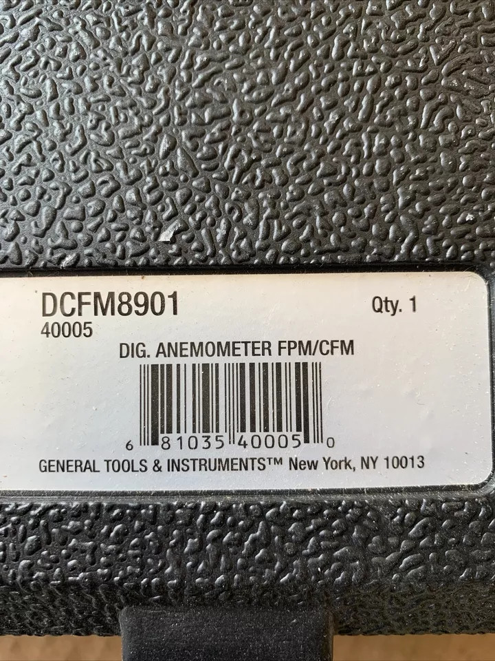 General Tools DCFM8901 Digital Two Piece Air Flow Meter with RS232 Output