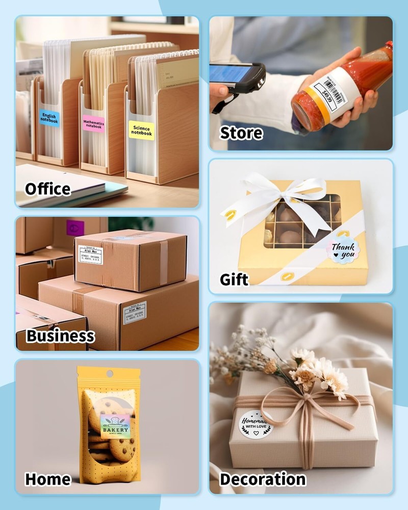 1 Roll 60*40mm Sticker Label Adhesive Tag Paper for Phomemo M220/M200 Printer