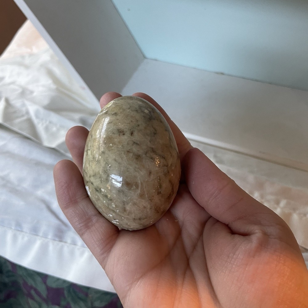 Polished Stone Mineral Egg Decorative Piece