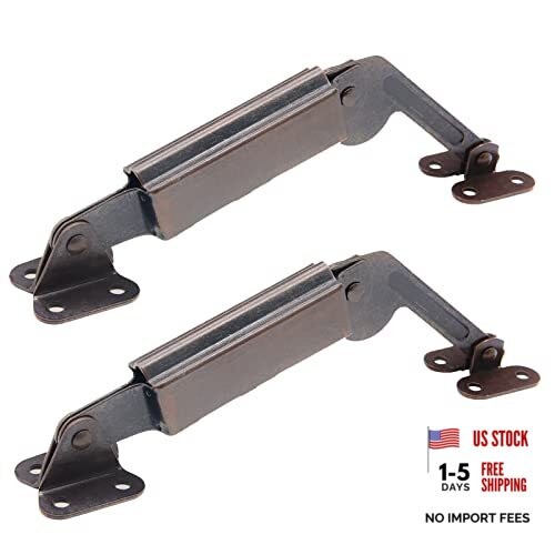 Spring Lid Support Hinge, 2Pcs Left Right Lid Support Hardware Hinge for Box,