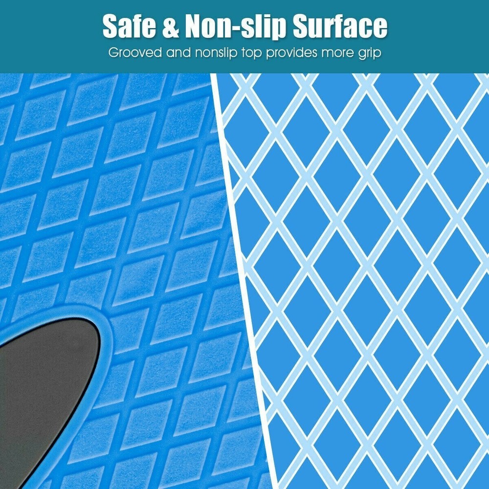 26" Height Adjustable Aerobic Exercise Step Deck with Risers and Non-Slip Surfac