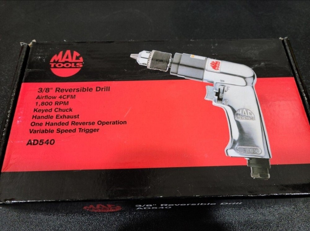 Mac Tools 3/8" Pneumatic Reversible Drill AD540