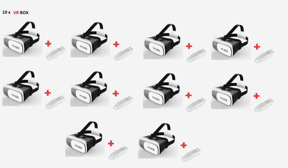 10 VR BOX 2nd Generation Virtual Reality 3D Glasses w/ Bluetooth Control lot