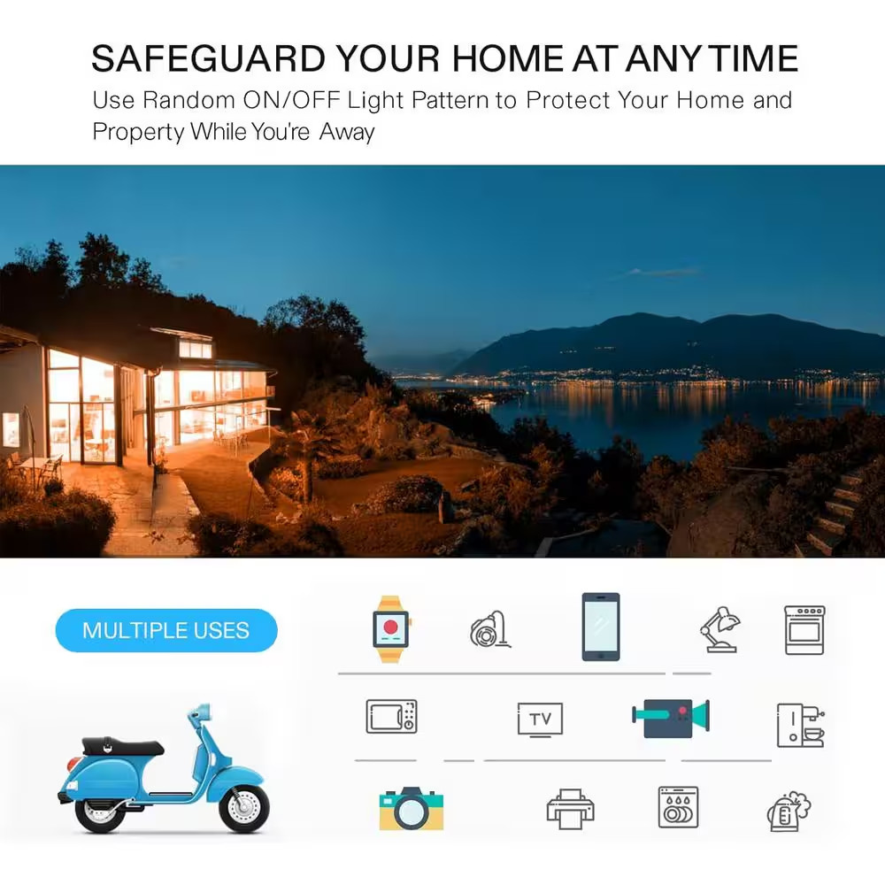 7-Day 10080 Min Indoor Programmable Plug-In Outlet Digital Timer (2 Pack)
