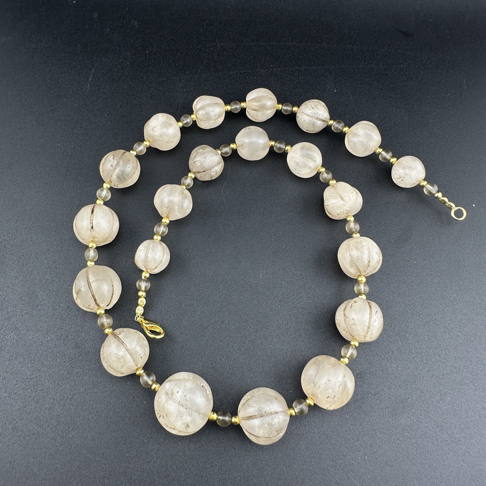 Old Himalayan Regions Crystals ￼ Beads Beads Mala Necklace Rare