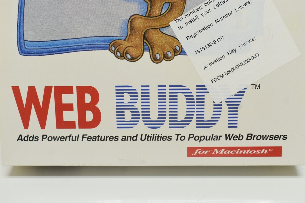 Vintage Web Buddy Demo Software Big Box Web Browser Toolbar 90's Mac. New Sealed