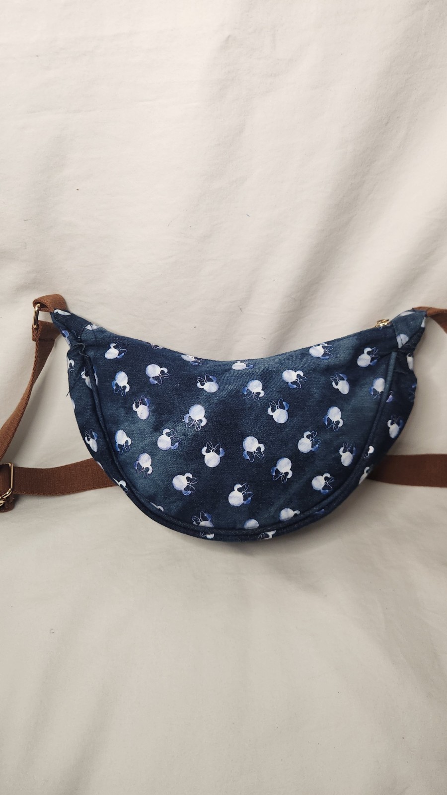 Disney Denim Minnie Mouse BioWorld Blue Crossbody Bag