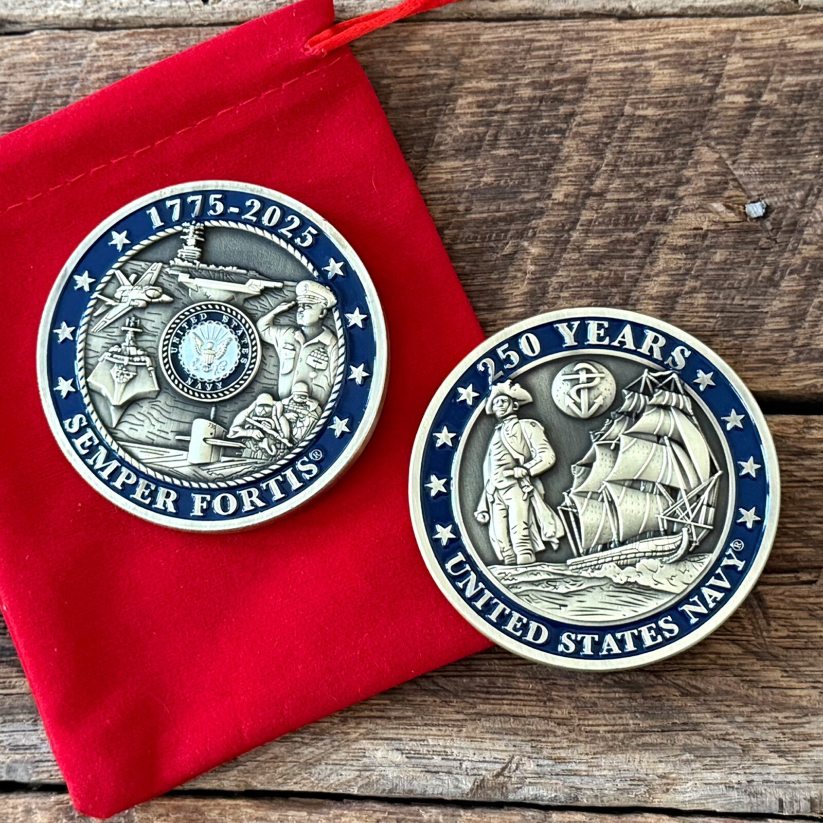 U.S. Navy 250th Anniversary Challenge Coin
