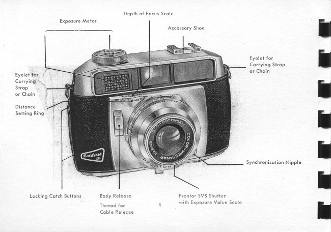 Balda Baldessa Camera Instruction Manual Reprint