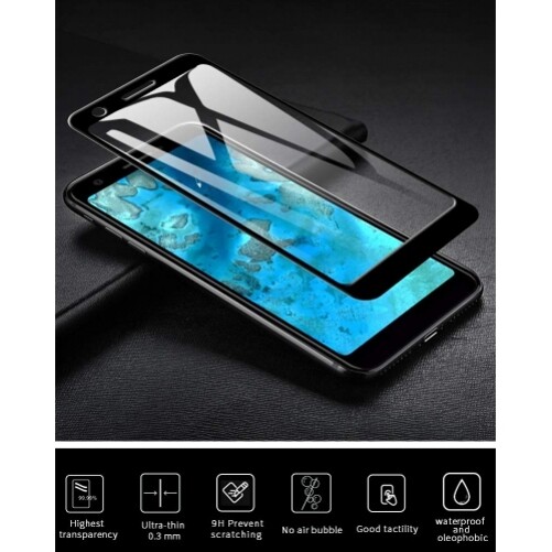 For Google Pixel 3a - Screen Protector Tempered Glass 3D Curved Edge Full Cover