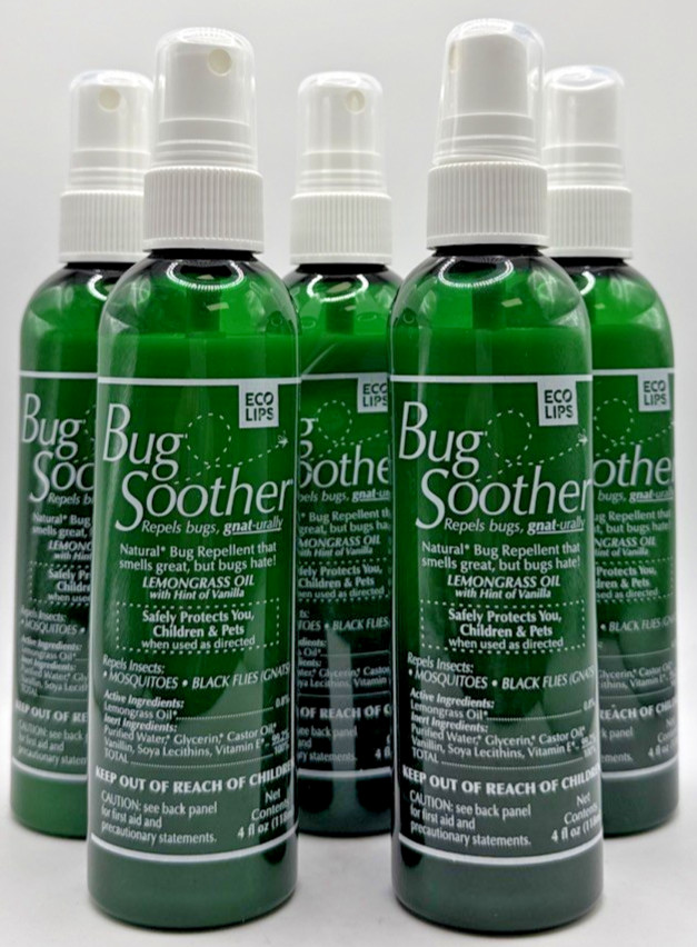 5x Bug Soother Natural Bug Repellent 4 Fl Oz
