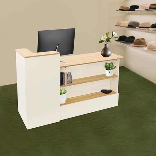 Modern Reception Desk, Reception Desk, Reception Desk with a Lockable Drawer