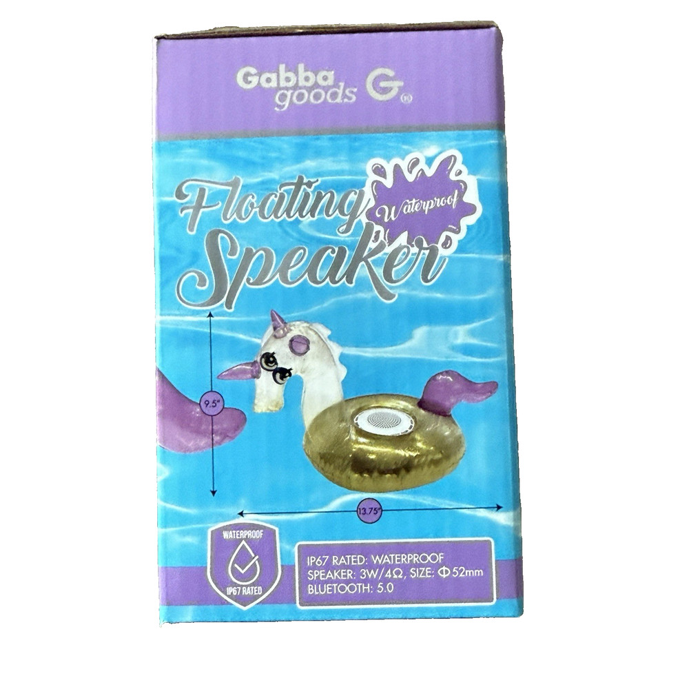 Flouting Bluetooth Speaker Colorful Unicorn Pool Includes Pump Waterproof