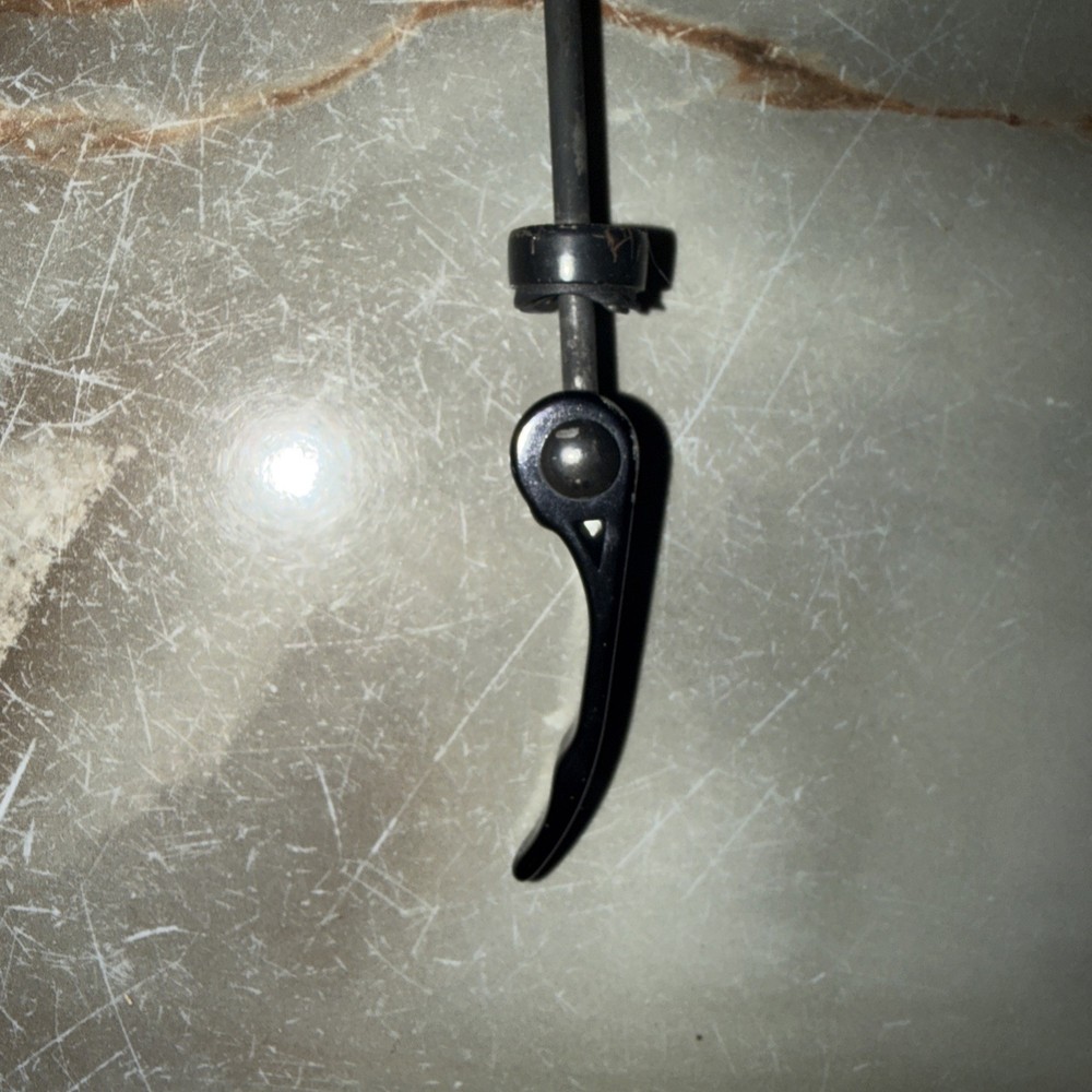 Black rear wheel quick release 130mm