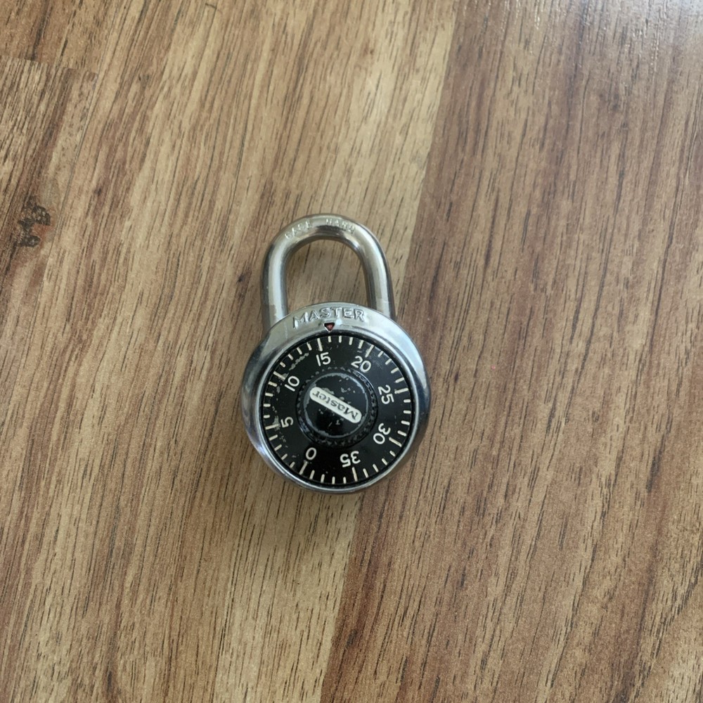 Master Lock General Security Combination Padlock Black 1-7/8" W/combination