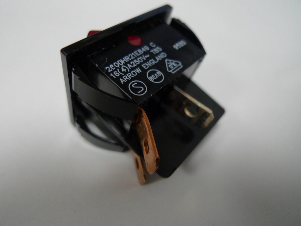 Switch Illuminated Toggle On/Off DPST Arrow 250VAC 16A 1HP