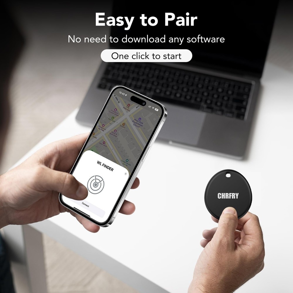 Tracker -2 Pack, Smart Bluetooth Tracker Item Finder Work with Apple Find My ...