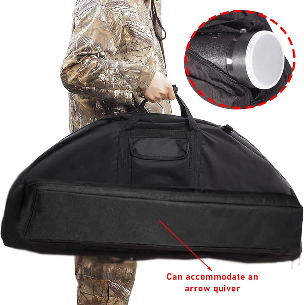 Lightweight Soft Compound Bow Case with Pockets, 600D Water-Resistant Archery Ba