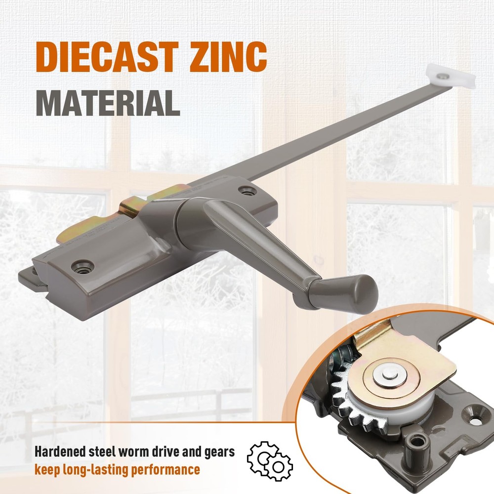 Straight Arm Operator for Anderson Window Crank Replacement for Left Window w...