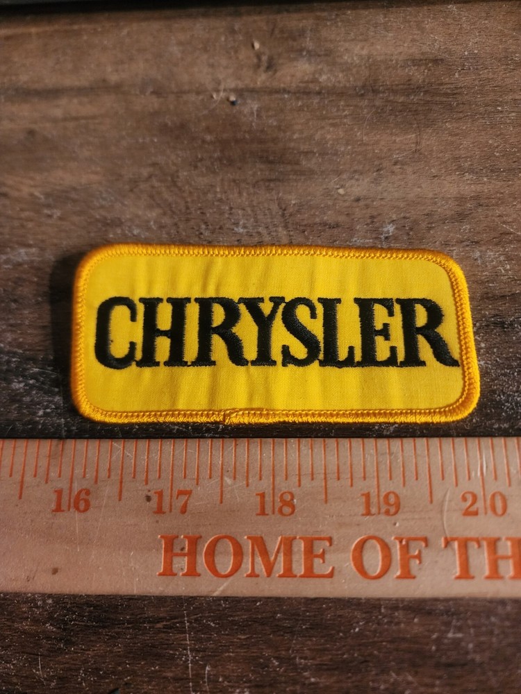 Vintage Chrysler Rectangular Sew On Patch FREE SHIPPING