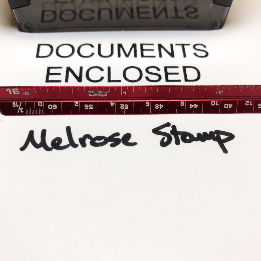 Documents Enclosed Rubber Stamp Self Inking Black Ink Ideal 4913