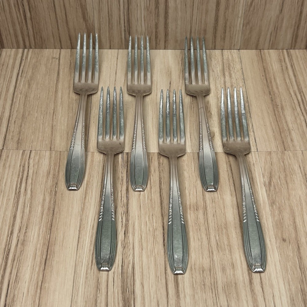 Harmony House Serenade Flatware Silverplate AAA/AA+ Set of (6) Dinner Forks