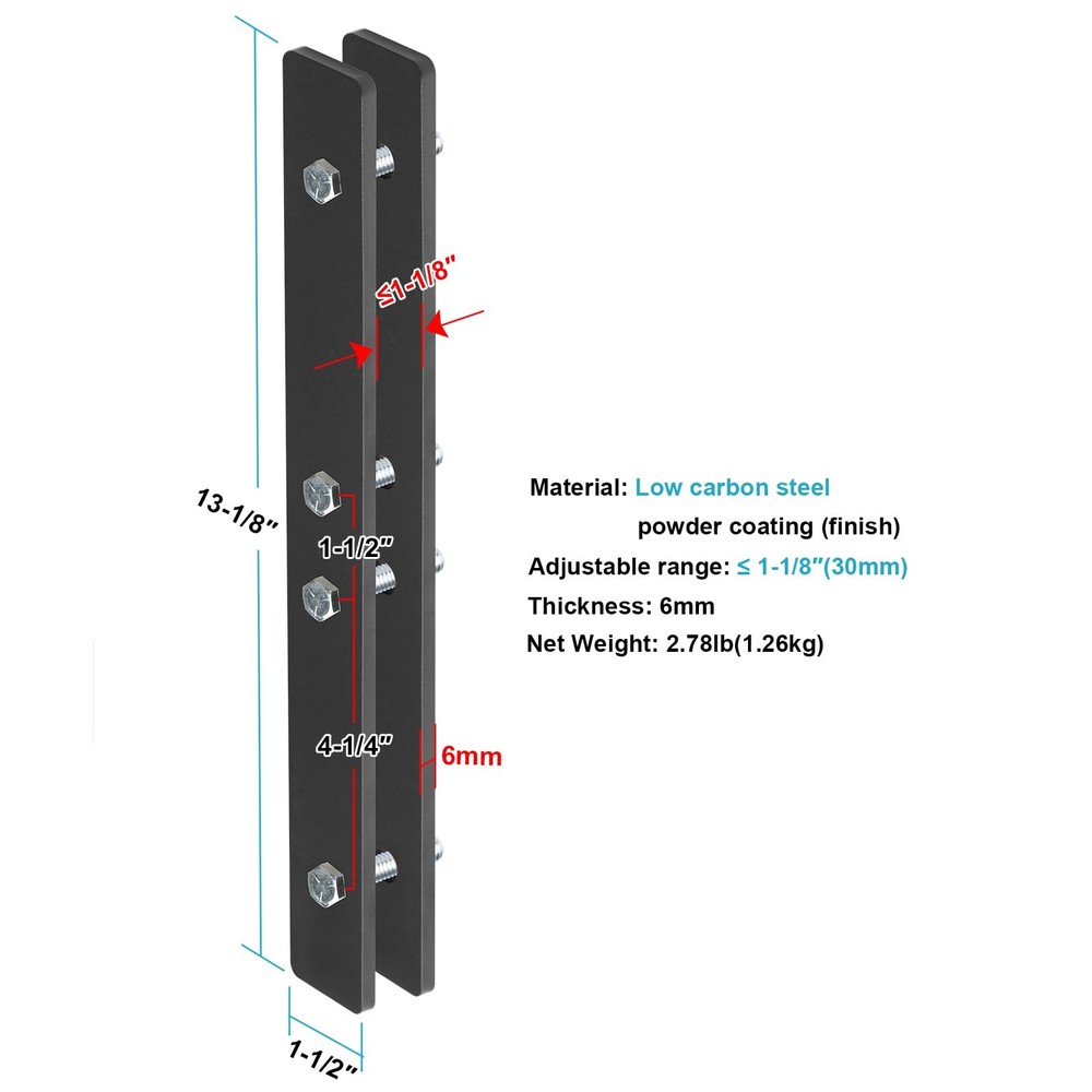 eoere 2 Sets Universal Gate Attaching Brackets for Driveway Gate, Swing Gate ...