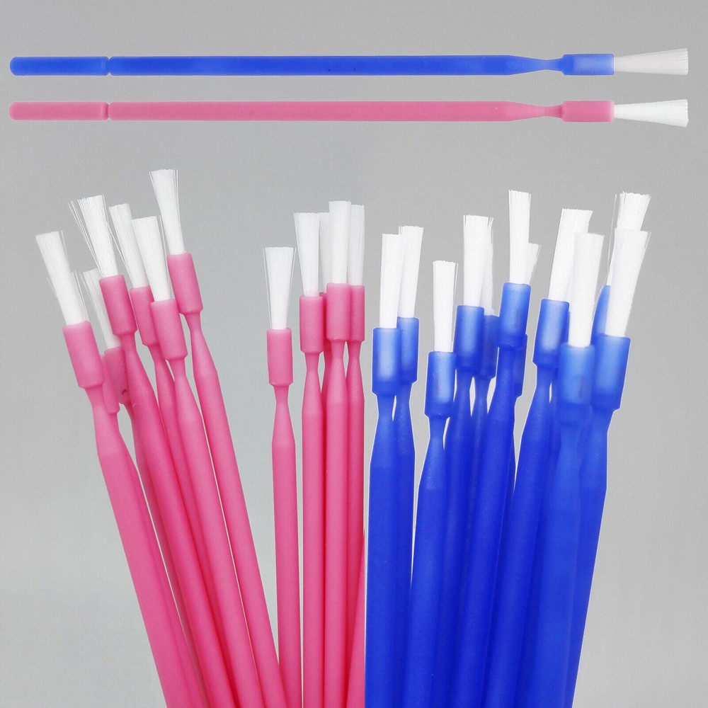Dental Disposable Micro Brush Bendable Gingival Applicator Long Tips Blue/Pink