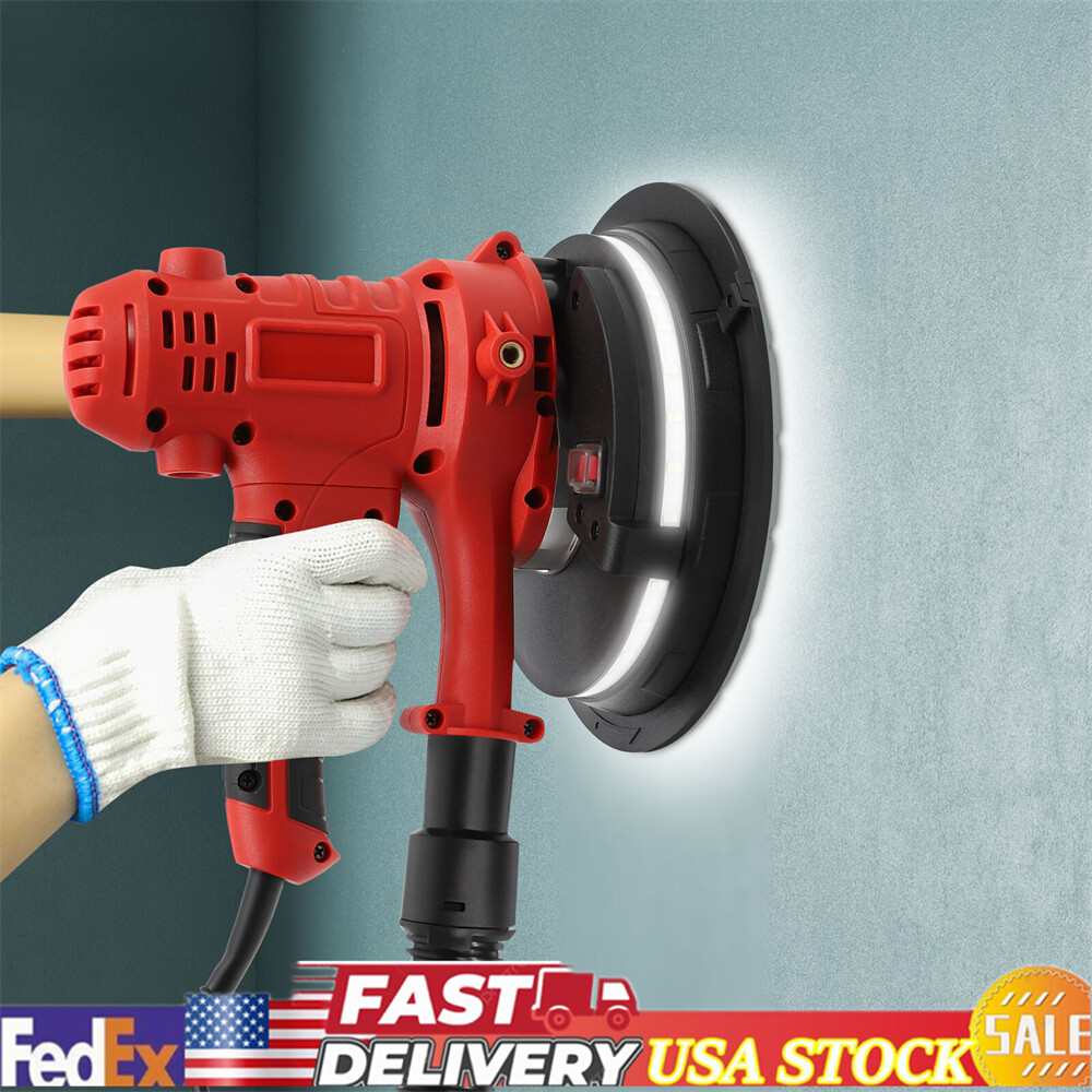 Electric Drywall Sander 1200W Variable Speed Sanding Machine w/ Led light strip