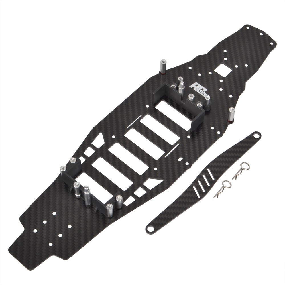 Custom Carbon Lower Deck Chassis Frame Kit for Tamiya FF03 FF-03 Pro Upgrades