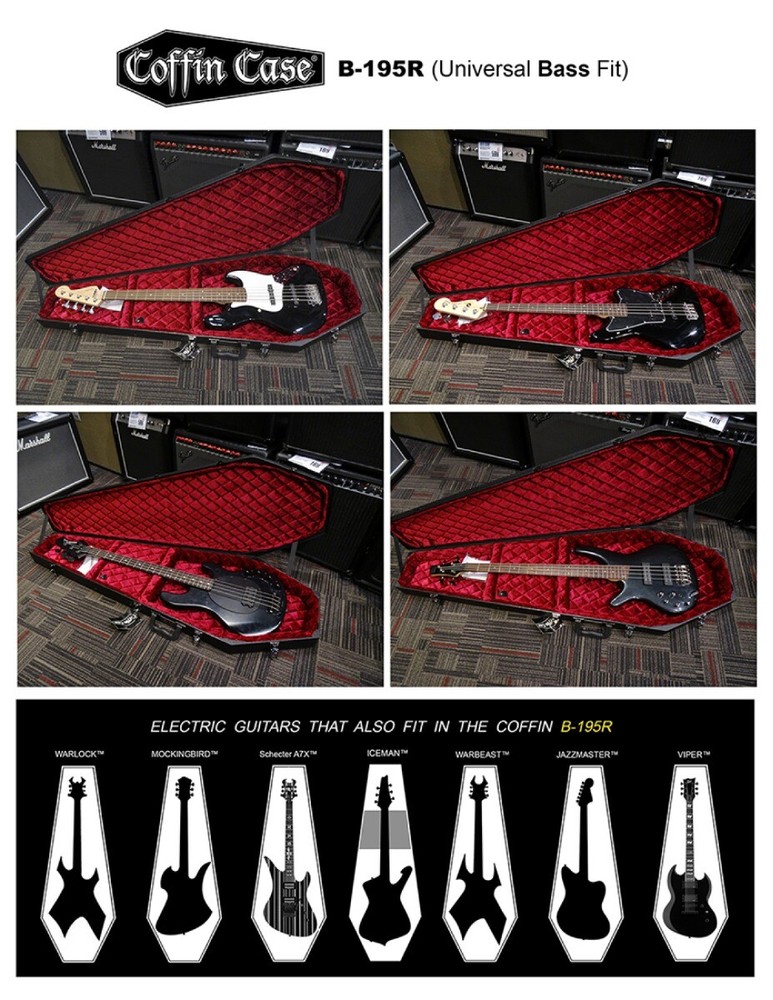 Coffin Cases Model B195BK Bass Case