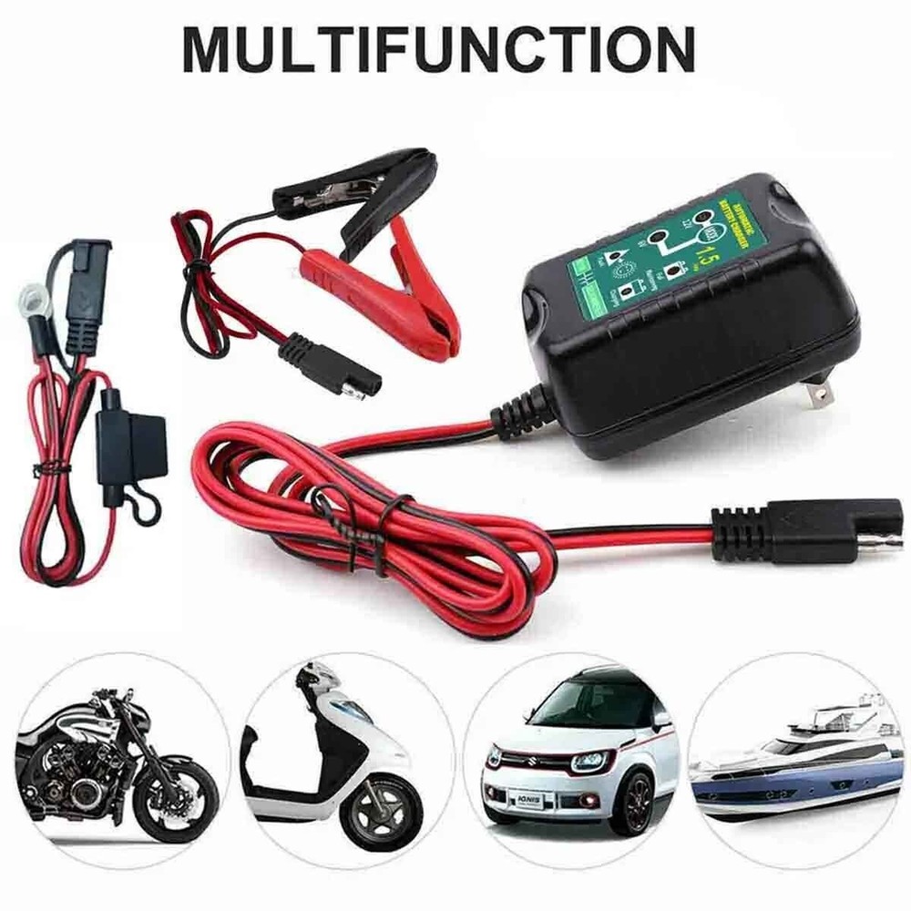 Automatic Battery Charger Maintainer Motorcycle Trickle Float For 6V 12V